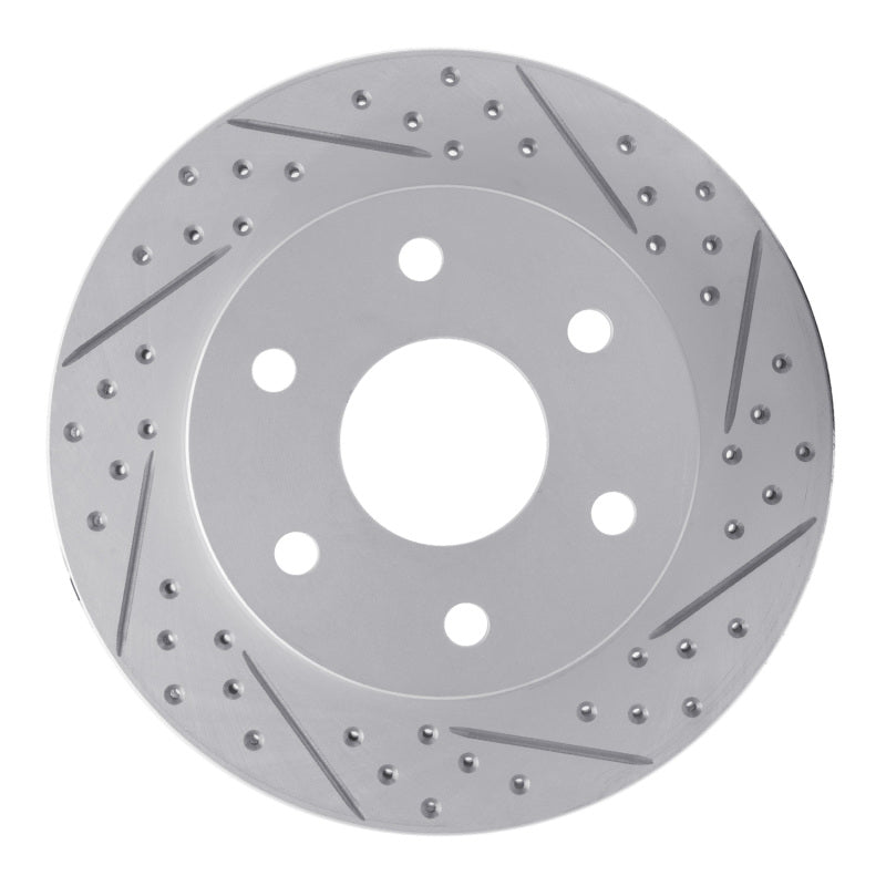 R1 04-09 Cadillac Srx Rear Right Drilled & Slotted Geo-Carbon Rotor