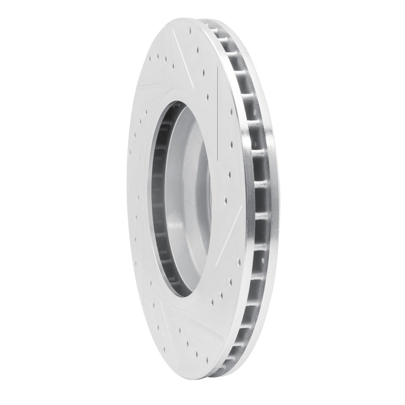 R1 07-15 BMW 335XI Front Left Drilled & Slotted Silver Brake Rotor