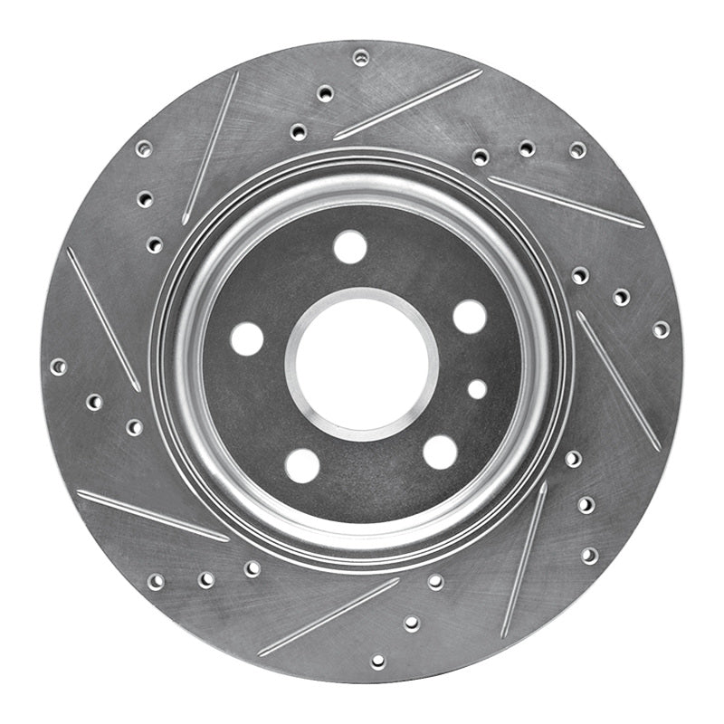 DFC 10-25 Buick Regal Rear Right Drilled & Slotted Silver Brake Rotor