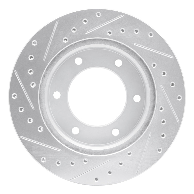 DFC 01-04 Honda Passport Front Right Drilled & Slotted Silver Brake Rotor