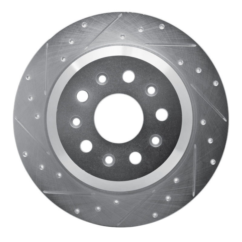 DFC 18-25 Jeep Wrangler Rear Left Drilled & Slotted Silver Brake Rotor