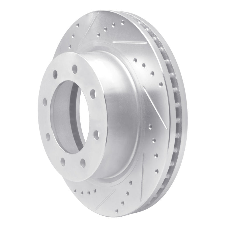 R1 12-21 Nissan NV1500 Front Left Drilled & Slotted Silver Brake Rotor