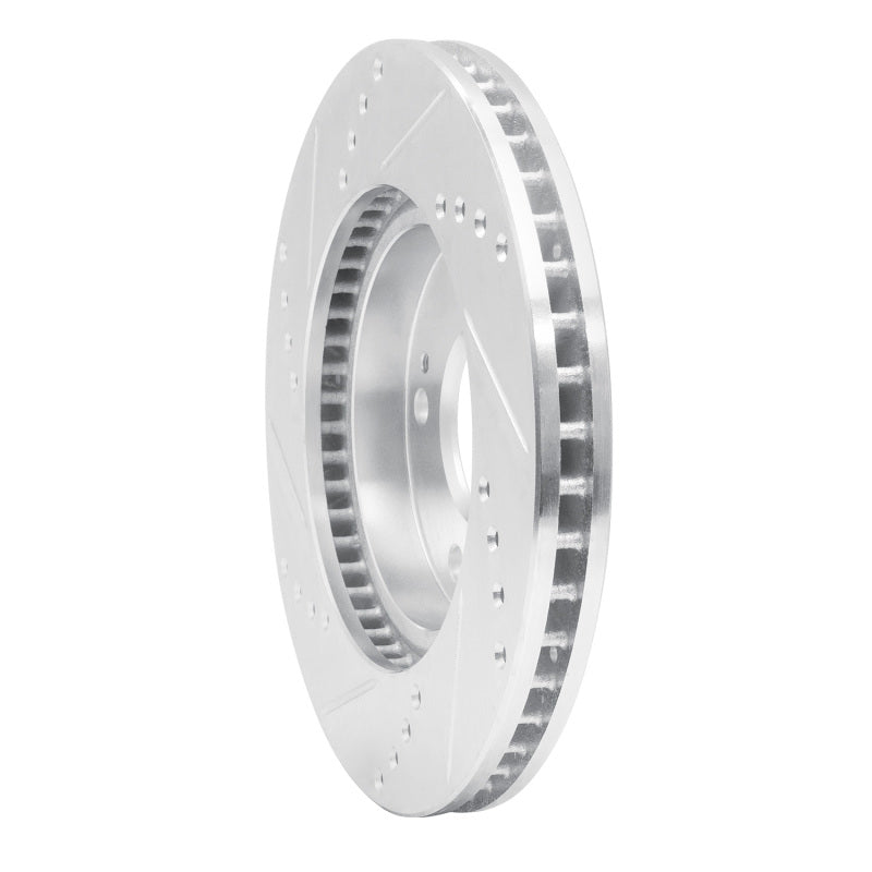 R1 00-24 Chrysler SEBRING Front Right Drilled & Slotted Silver Brake Rotor