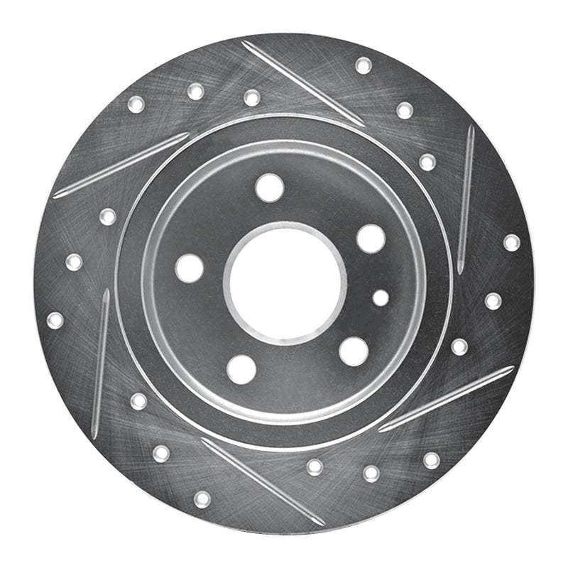 DFC 16-23 Chevrolet Cruze Rear Left Drilled & Slotted Silver Brake Rotor