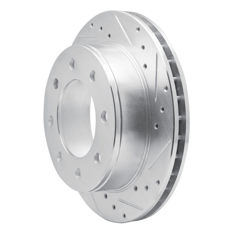 R1 99-25 Chevrolet Express 3500 Rear Right Drilled & Slotted Silver Brake Rotor