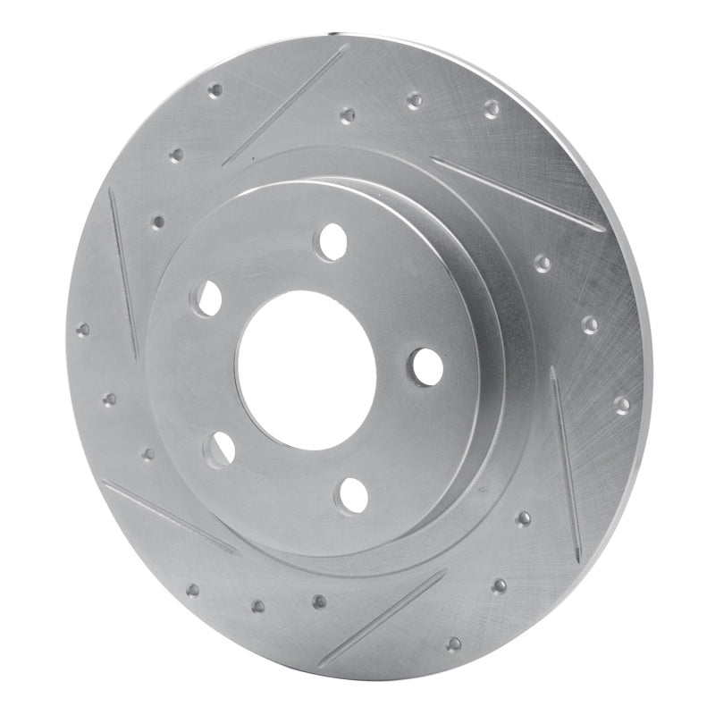 R1 98-05 Buick Park Avenue Rear Left Drilled & Slotted Silver Brake Rotor