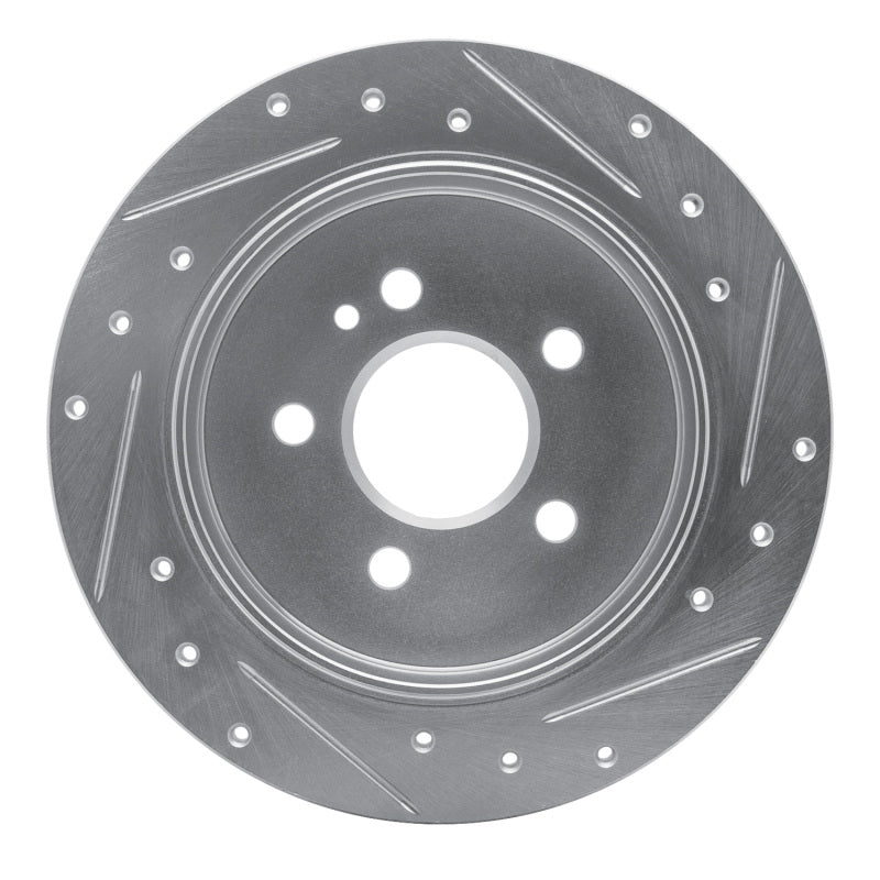 R1 98-05 Mercedes-Benz ML350 Rear Left Drilled & Slotted Silver Brake Rotor