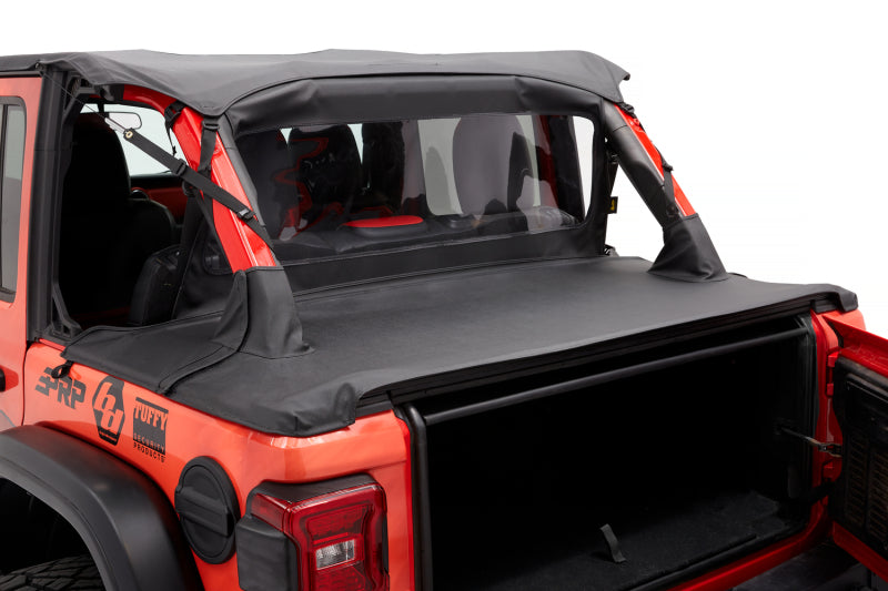 Bestop 18-23 Jeep Wrangler JL 4-Door Header Safari Cable Style Bikini (Black Diamond)