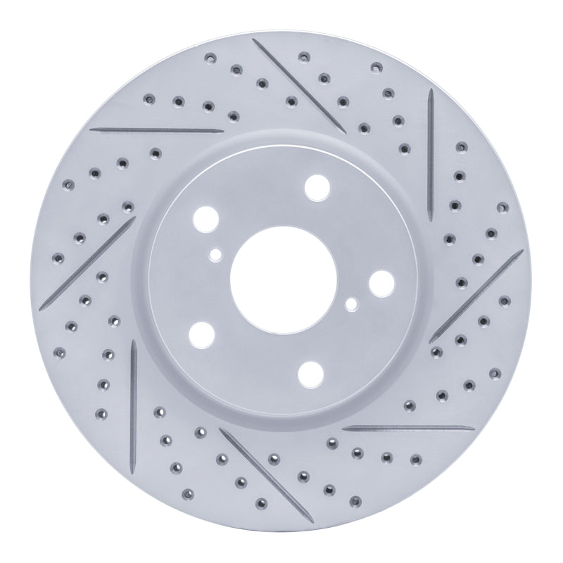 R1 06-15 Lexus GS300 Right Front Drilled & Slotted Geo-Carbon Rotor