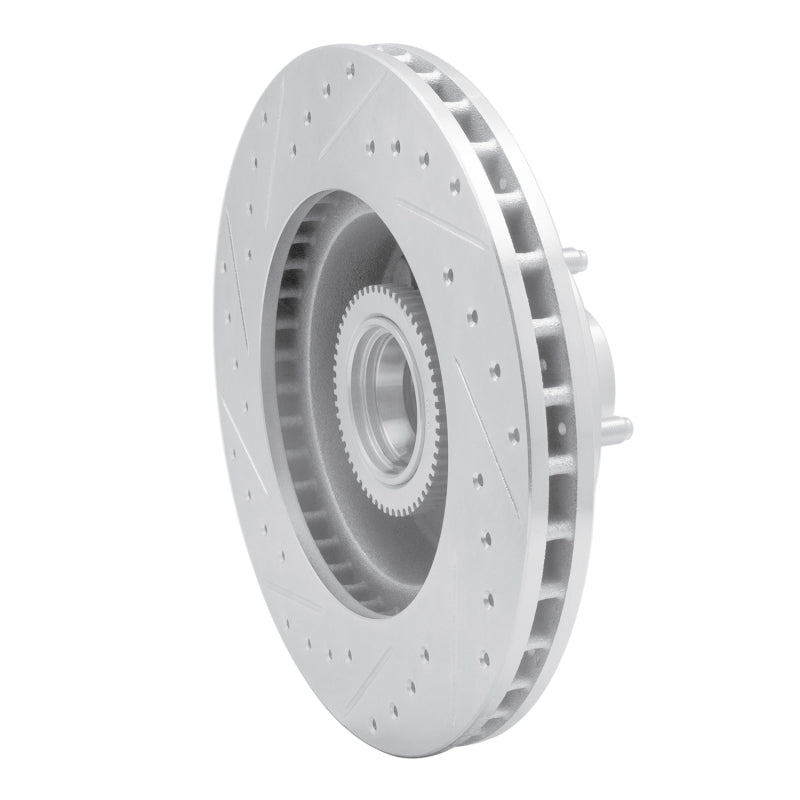 R1 03-03 Dodge Ram 1500 Van Front Right Drilled & Slotted Silver Brake Rotor