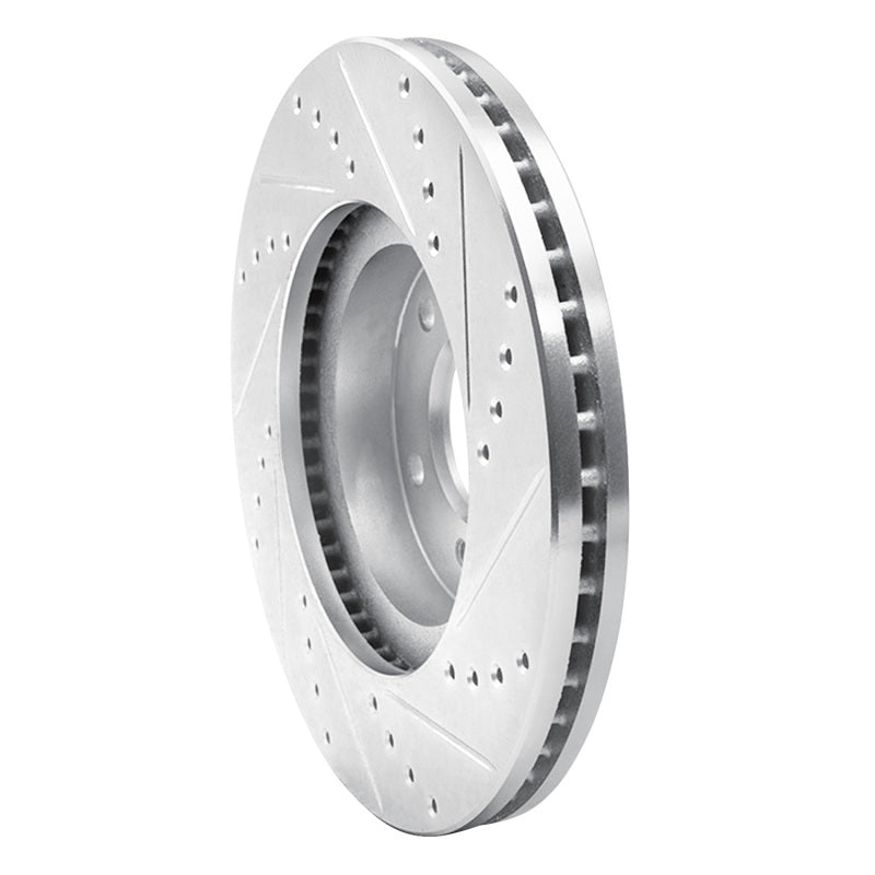 DFC 97-01 Infiniti Q45 Front Left Drilled & Slotted Silver Brake Rotor