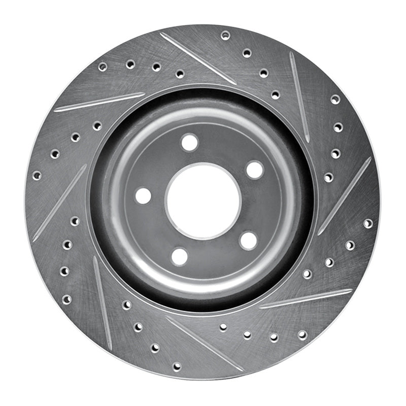 DFC 07-10 Chevrolet Cobalt Front Left Drilled & Slotted Silver Brake Rotor