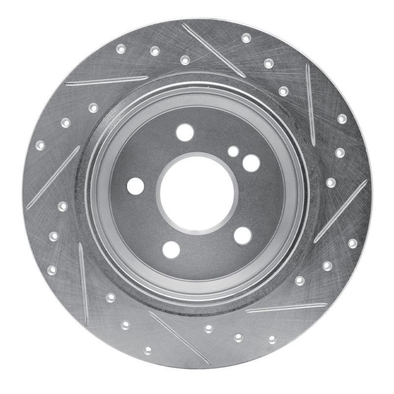 R1 07-13 Mercedes-Benz S400 (USA) Rear Left Drilled & Slotted Silver Brake Rotor