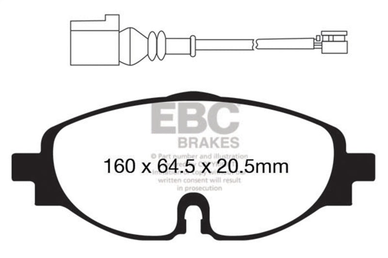EBC Racing 15-19 Volkswagen GTI (Mk7) 2.0T RP-X Race Front Brake Pads
