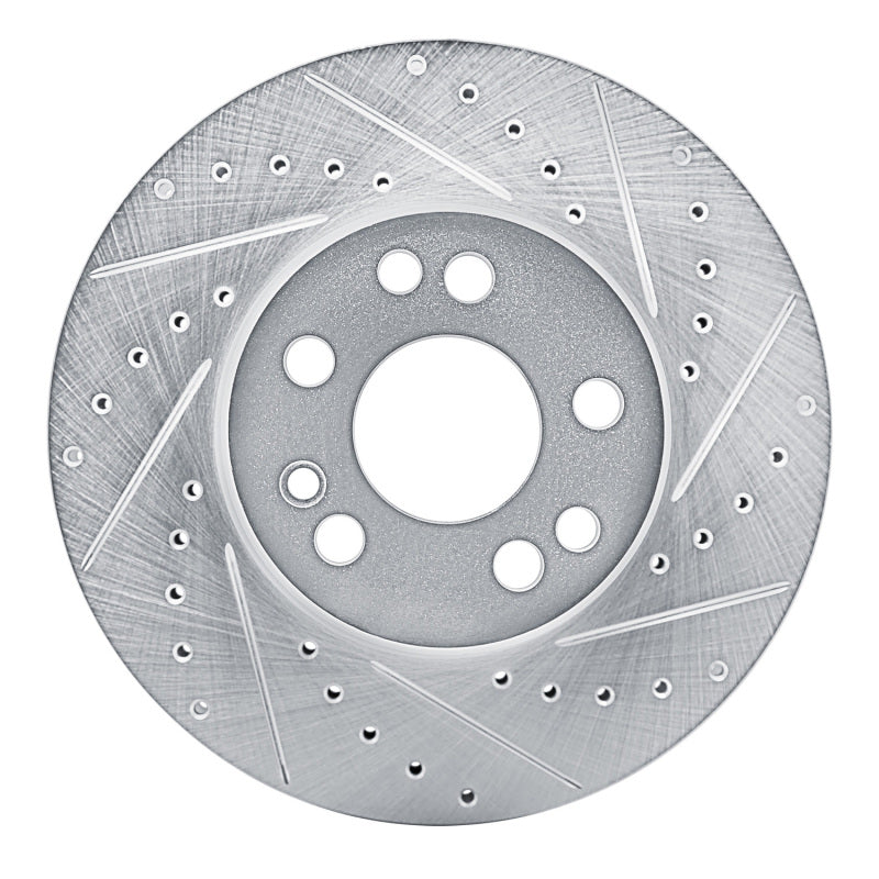 DFC 91-99 Mercedes-Benz S350 Front Right Drilled & Slotted Silver Brake Rotor
