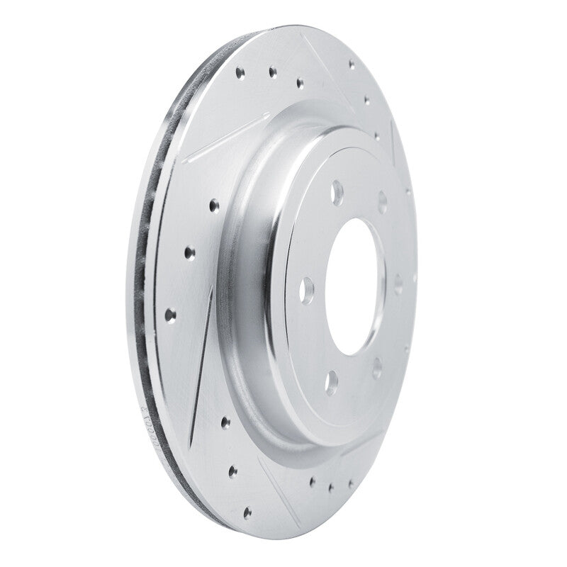 R1 21-25 Ford F-150 4WD Rear Right Drilled & Slotted Silver Brake Rotor