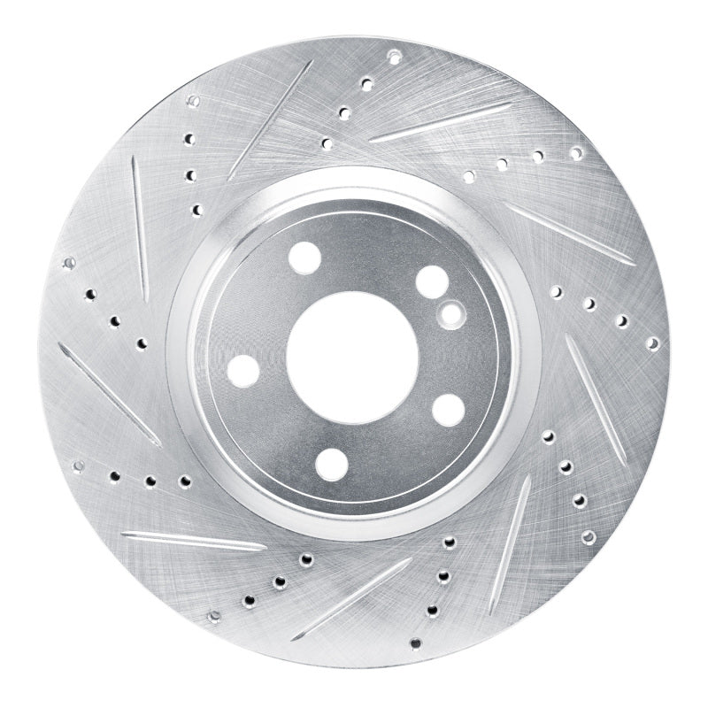 R1 19-25 Mercedes-Benz CLA250 Front Left Drilled & Slotted Silver Brake Rotor