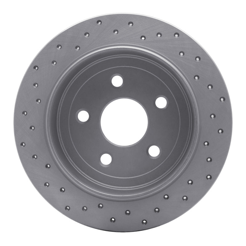 DFC 07-18 Jeep Wrangler Rear Right Drilled Geoperformance Rotor