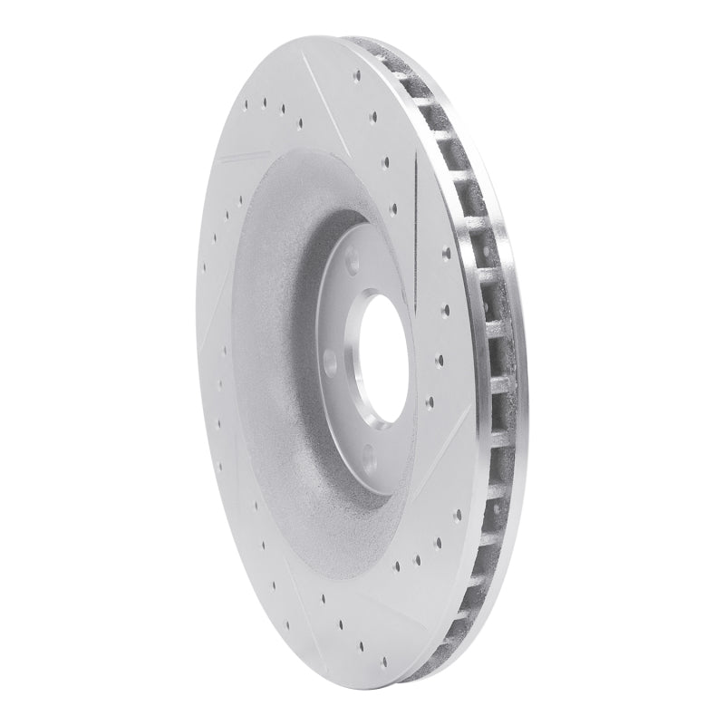 R1 08-14 Chrysler 200 Front Left Drilled & Slotted Silver Brake Rotor
