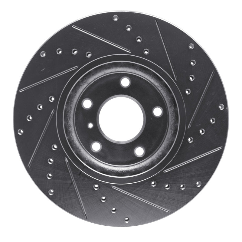 DFC 03-23 Infiniti FX45 Front Left Drilled & Slotted Silver Brake Rotor