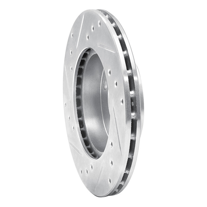DFC 92-00 Dodge Colt Front Right Drilled & Slotted Silver Brake Rotor