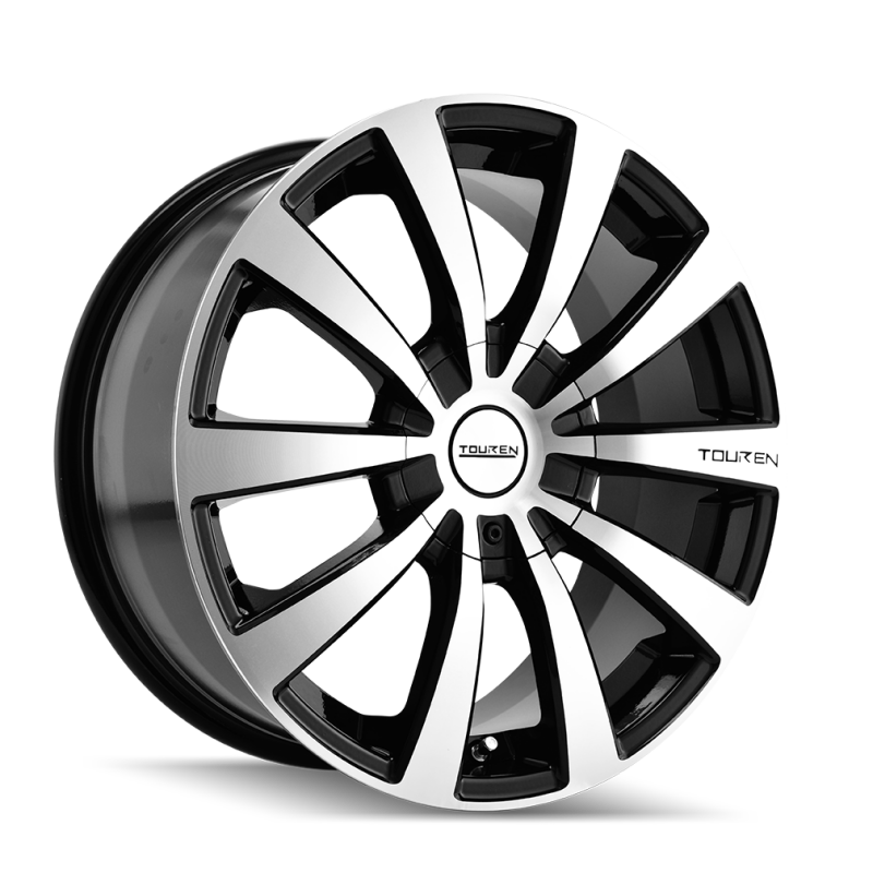 Touren 3130 TR3 18x8 / 5x100/114.3 BP / 40mm Offset / 72.62mm Hub Gloss Black Machined Wheel