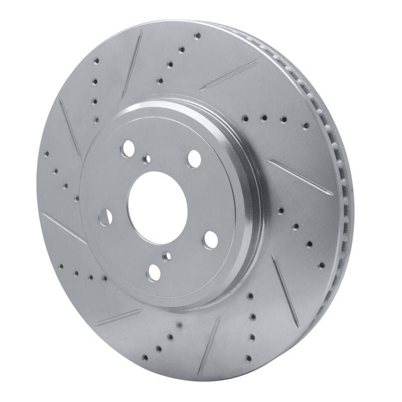 DFC 01-06 Lexus LS430 Front Left Drilled & Slotted Silver Brake Rotor