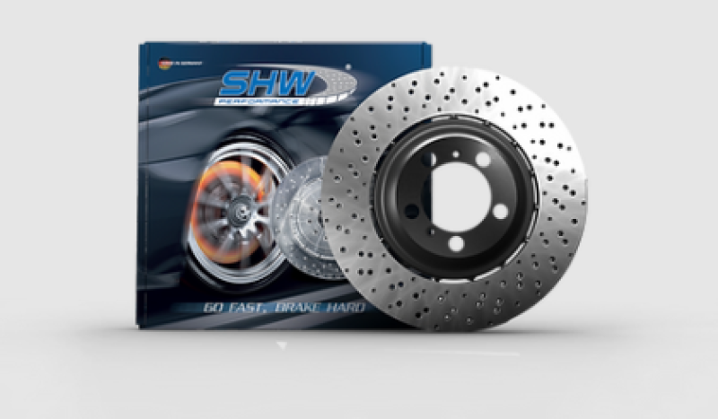 SHW 18-19 Porsche 911 Carrera 4 GTS w/o Ceramics Right Front Drill-Dimp LW Brake Rotor (9P1615302)