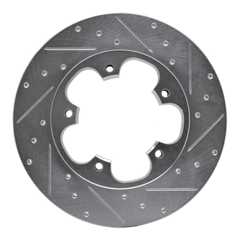 DFC 15-25 Ford Transit-350/SRW Rear Left Drilled & Slotted Silver Brake Rotor