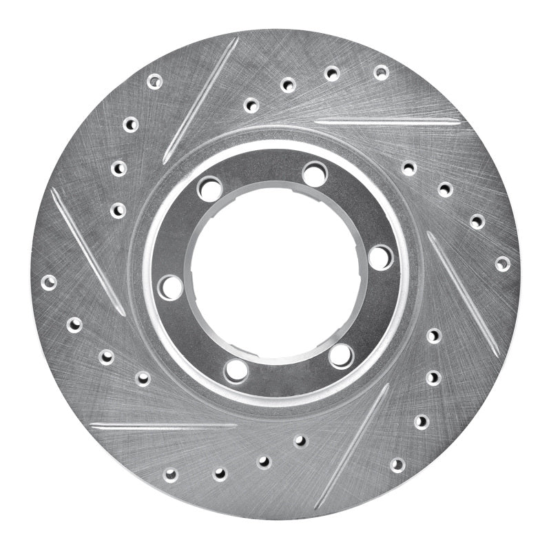R1 87-89 Dodge Raider Front Left Drilled & Slotted Silver Brake Rotor