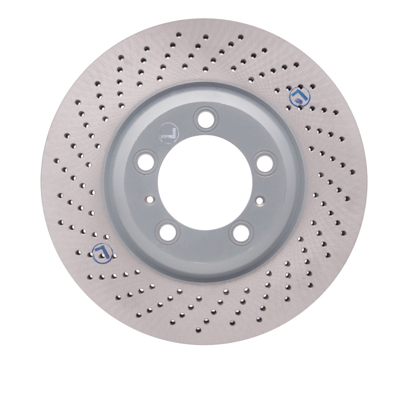 R1 02-08 Porsche 911 Left Front Drilled Carbon Alloy GeoMET Rotor
