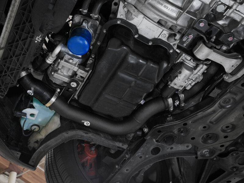aFe 19-22 Hyundai Veloster N BladeRunner 2-1/4in to 2-1/2in Aluminum Hot Charge Pipe - Black