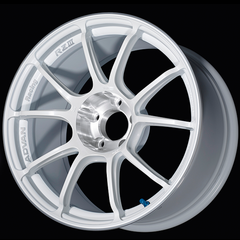 Advan RZIII 18x8.5 / +45 Offset / 5x112 BC / 66.5mm Bore / Racing White Metallic & Diamond Cut