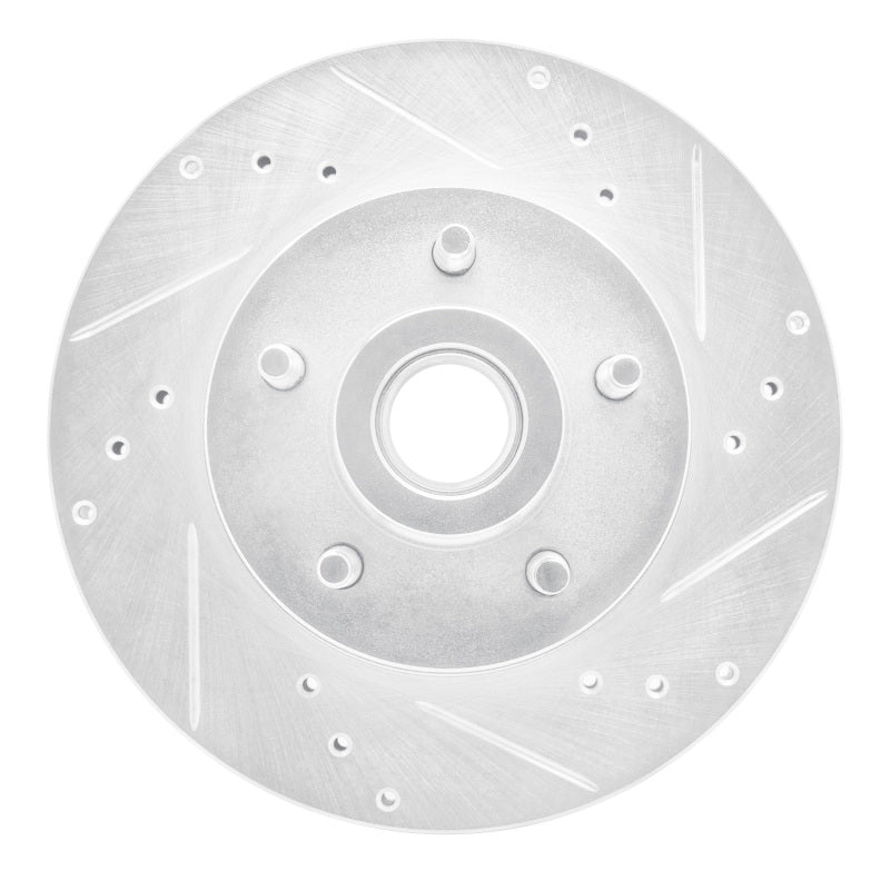 R1 90-91 Ford Country Squire Front Right Drilled & Slotted Silver Brake Rotor