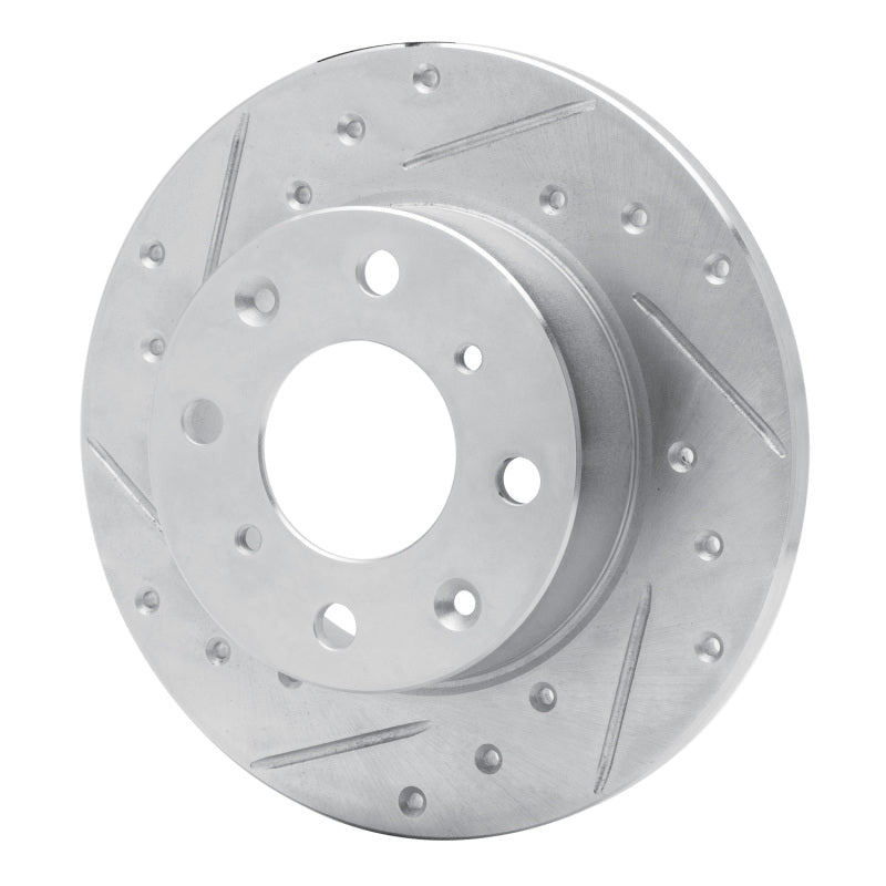 DFC 79-83 Honda Civic Wagon Front Left Drilled & Slotted Silver Brake Rotor