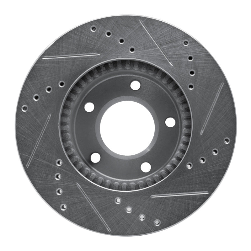 DFC 96-98 Mazda MPV Front Left Drilled & Slotted Silver Brake Rotor