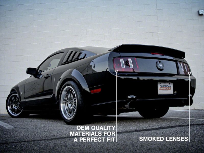 Raxiom 05-09 Ford Mustang Coyote Tail Lights- Black Housing (Smoked Lens)
