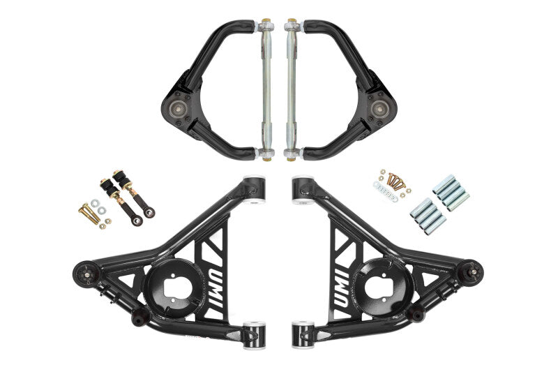 UMI Performance 70-81 GM F-Body Front A-arm Kit Delrin Bushings Adj Tall Ball Joints