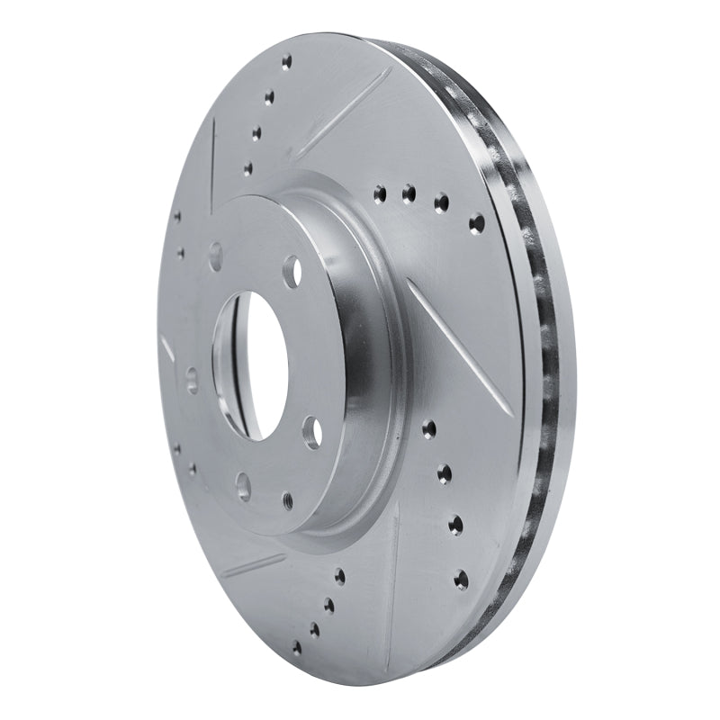 DFC 13-19 Mazda CX-5 Front Left Drilled & Slotted Silver Brake Rotor