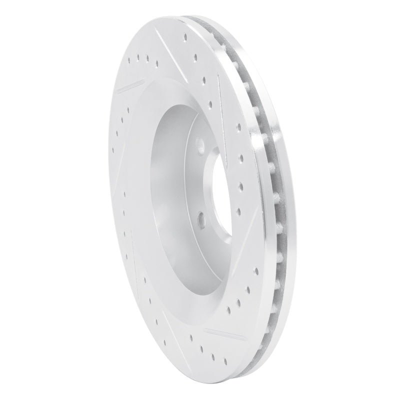 R1 99-04 Chrysler CONCORDE Front Left Drilled & Slotted Silver Brake Rotor