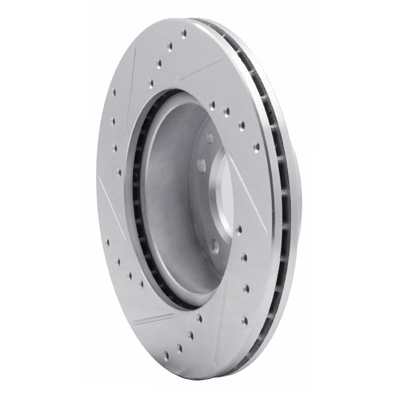 DFC 86-91 Mazda RX-7 Front Right Drilled & Slotted Silver Brake Rotor