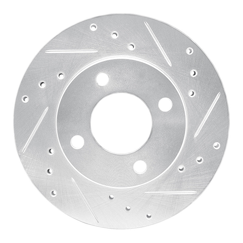 DFC 92-00 Dodge Colt Front Right Drilled & Slotted Silver Brake Rotor