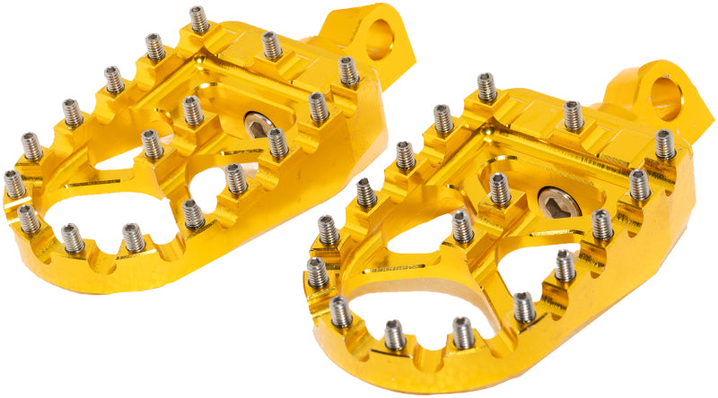 Bikers Choice Male Mount BMX Style Gold Footpegs Pr