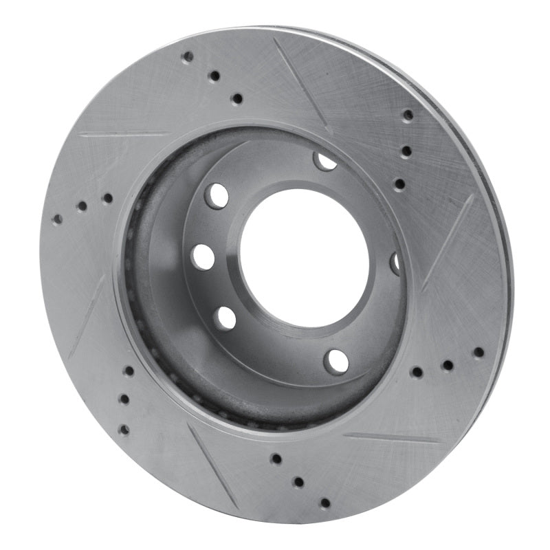 R1 02-06 Dodge Sprinter 2500 Front Left Drilled & Slotted Silver Brake Rotor