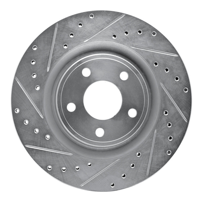 DFC 07-10 Chevrolet Cobalt Front Left Drilled & Slotted Silver Brake Rotor