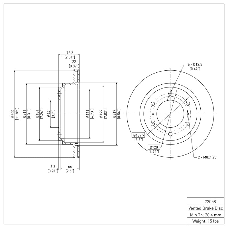 R1 00-06 Mitsubishi Montero Rear Brake Rotor