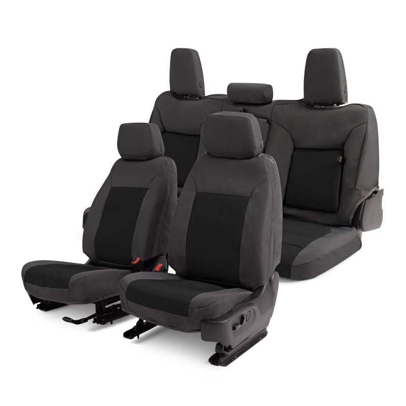 Covercraft 21-24 Ford F150 Endura PrecisionFit Custom Front Row Seat Covers - Charcoal/Black