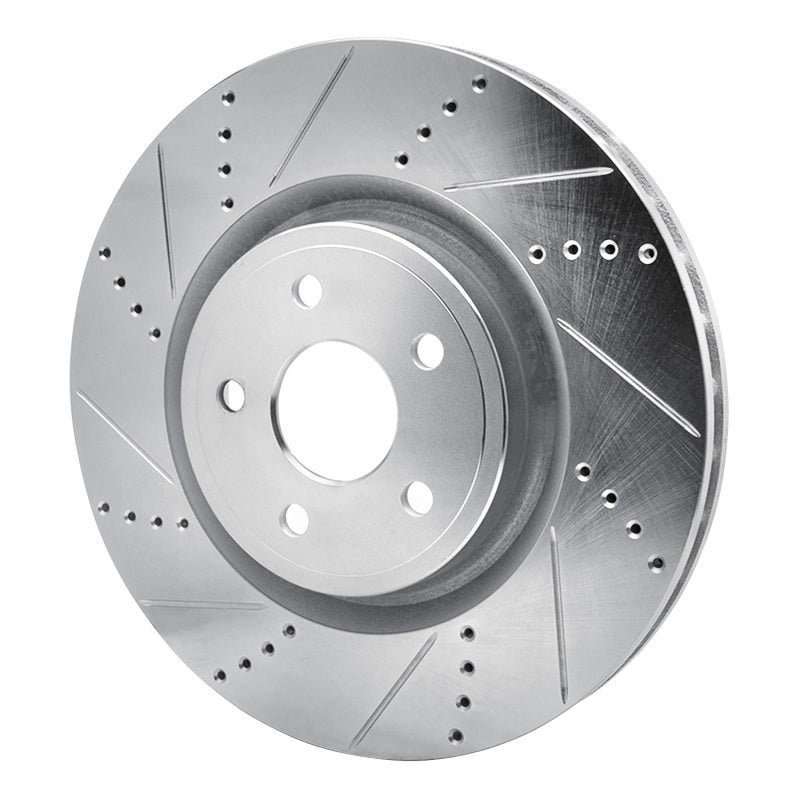 DFC 12-25 Dodge Durango Front Left Drilled & Slotted Silver Brake Rotor