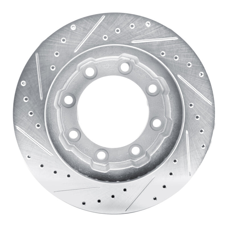 R1 77-00 Chevrolet V30 & V3500 Pickup Front Right Drilled & Slotted Silver Brake Rotor