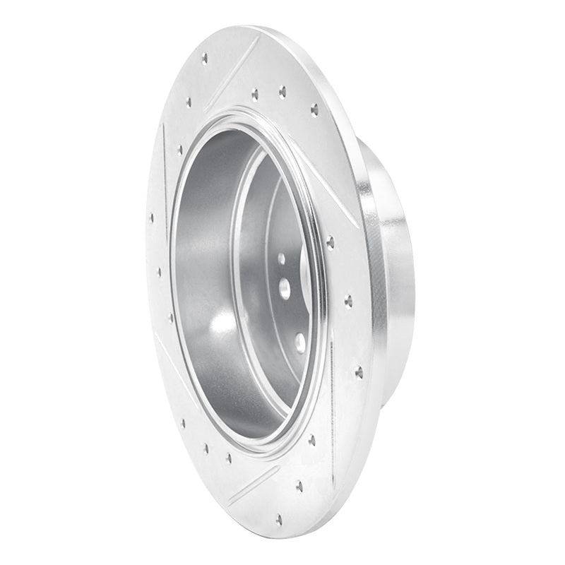 R1 01-03 Acura CL Rear Right Drilled & Slotted Silver Brake Rotor